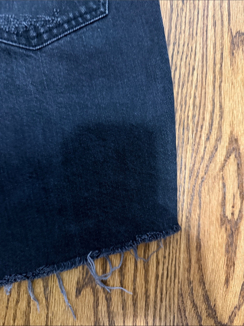 Forever 21 Black Distressed Denim Jean Shorts - Picture 6 of 9